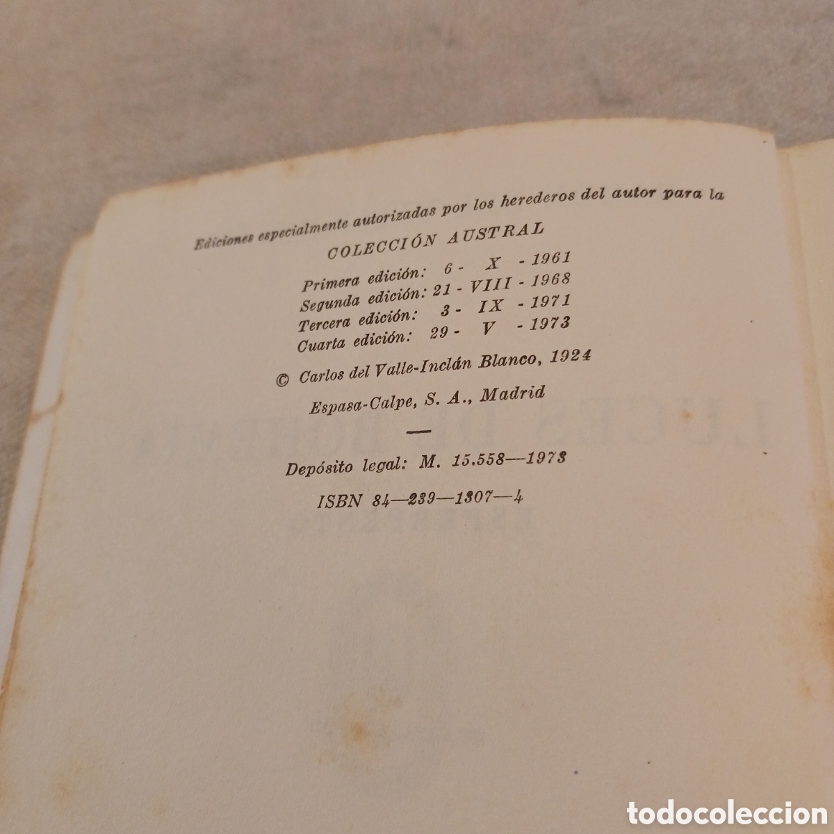 Libros de segunda mano: Luces de Bohemia de Ramon del Valle Inclan - Foto 6