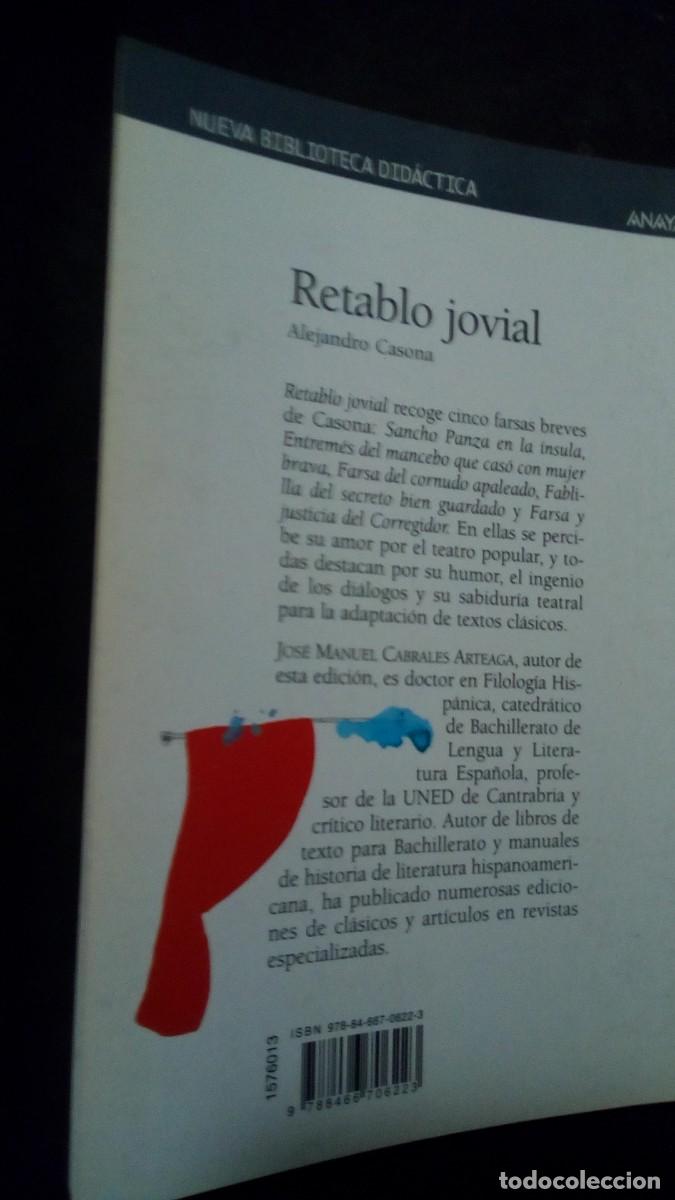 Libros de segunda mano: RETABLO JOVIAL (ALEJANDRO CASONA) - Foto 2