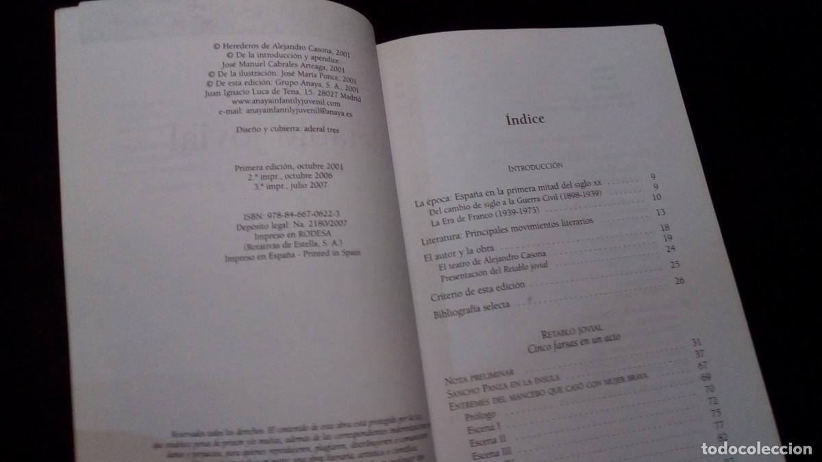 Libros de segunda mano: RETABLO JOVIAL (ALEJANDRO CASONA) - Foto 3