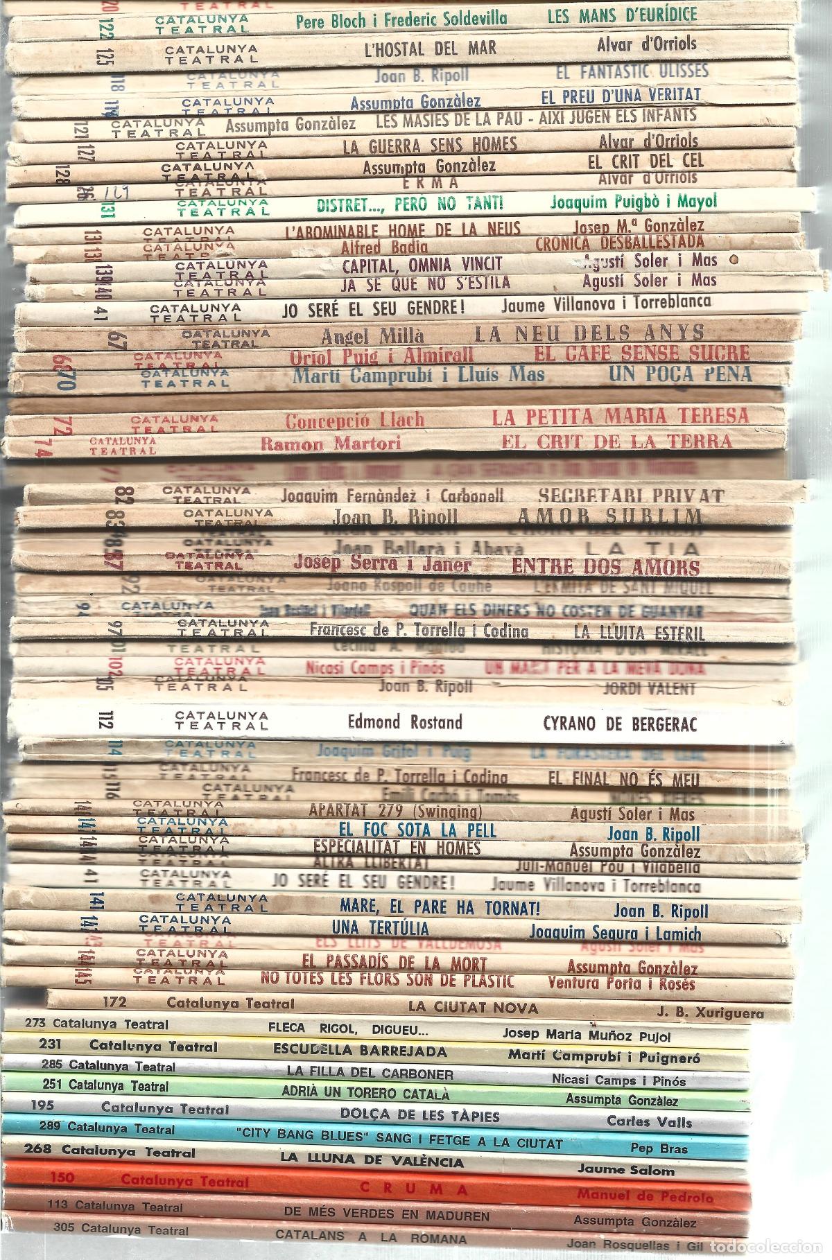 Libros de segunda mano: TEATRE-CATALUNYA TEATRAL - EDITORIAL MILL&Agrave; - 58 EXEMPLARS COL.LECCI&Oacute; CATALUNYA TEATRAL