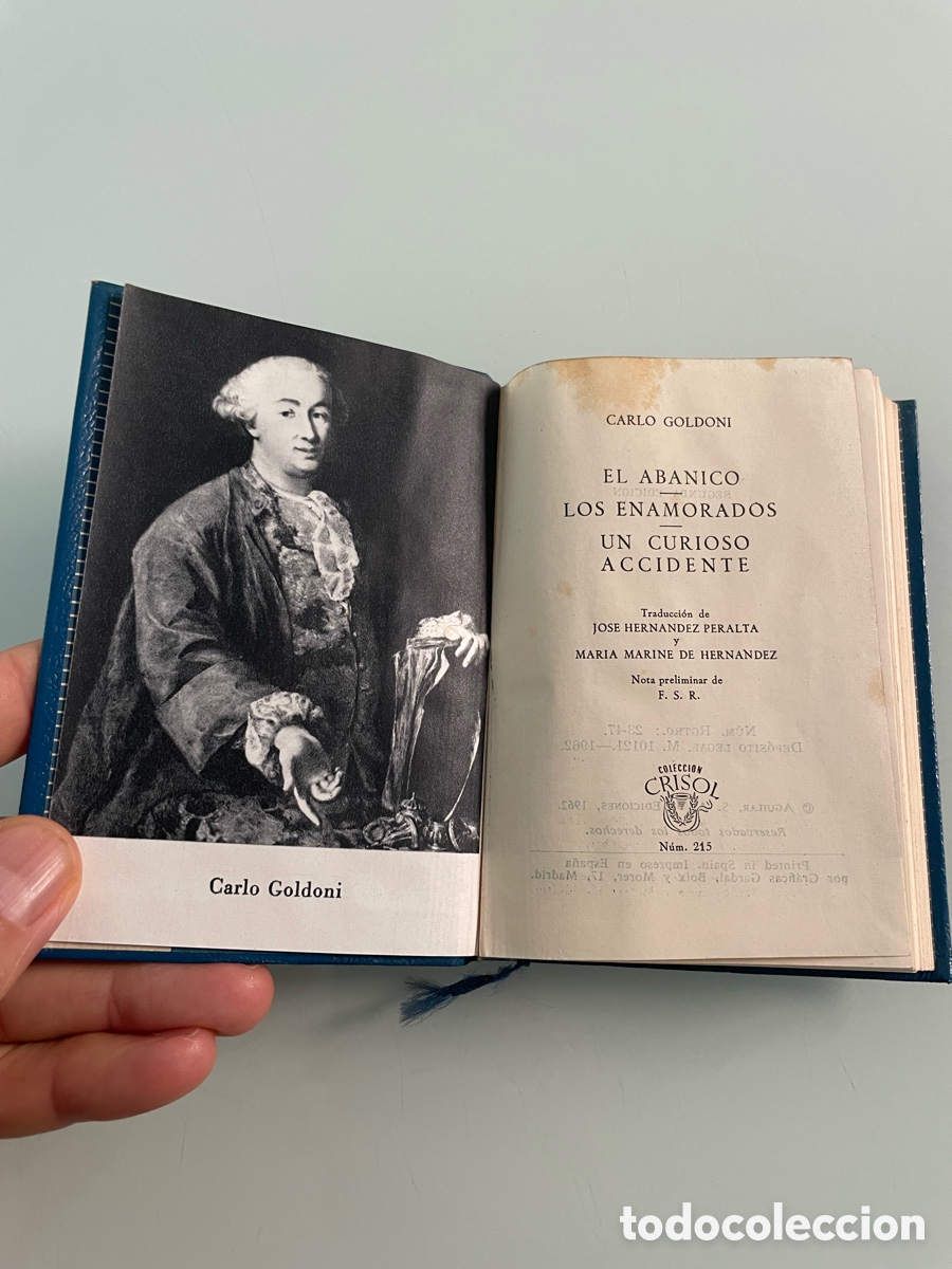 Libros de segunda mano: Tres Obras Teatrales. Carlo Goldoni, Aguilar Crisol 215. 2&ordf; ed. 1962