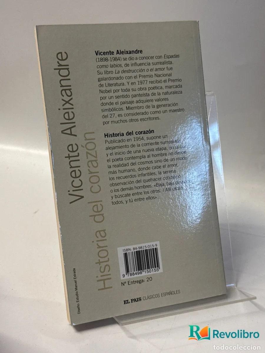 Libros de segunda mano: Historia del coraz&oacute;n - Vicente Aleixandre - Foto 2