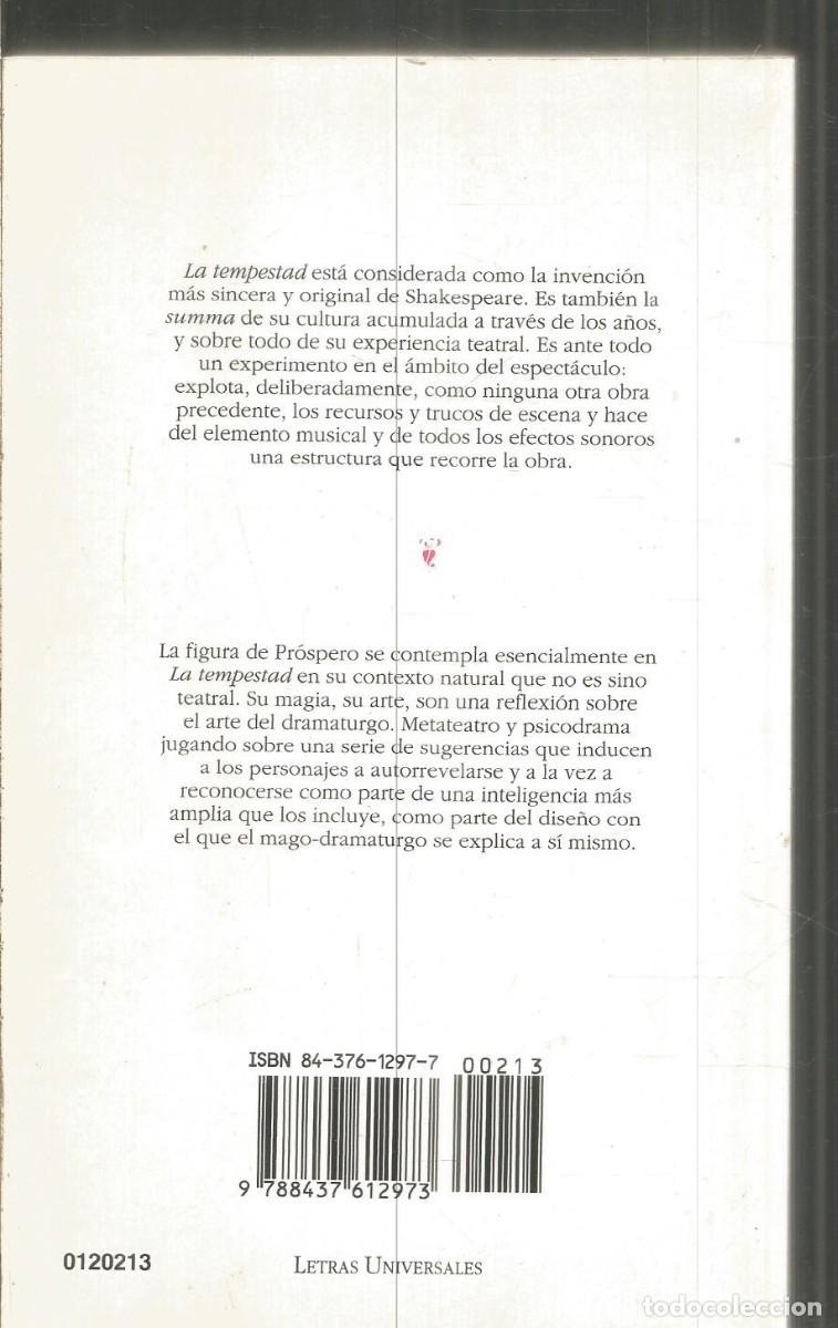 Libros de segunda mano: WILLIAM SHAKESPEARE. LA TEMPESTAD. CATEDRA. - Foto 2