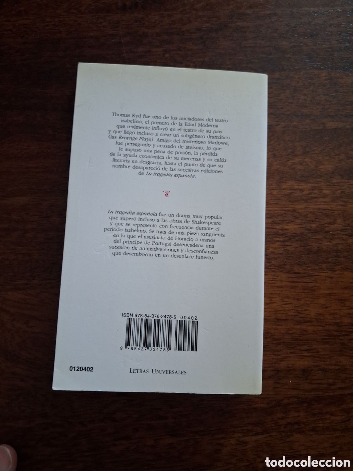 Libros de segunda mano: La tragedia espa&ntilde;ola, Thomas Kyd - Foto 2