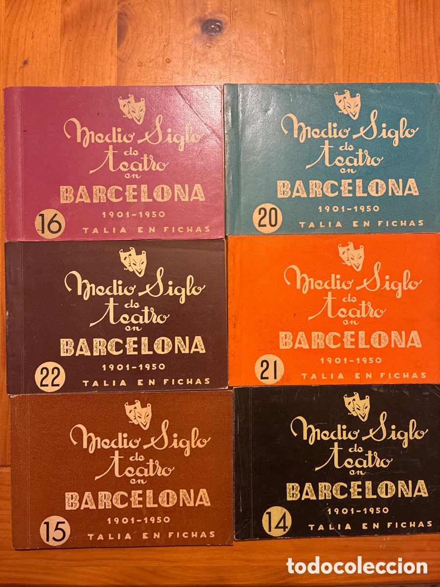 Libros de segunda mano: MEDIO SIGLO DE TEATRO EN BARCELONA (1901-1950) - 6 fichas