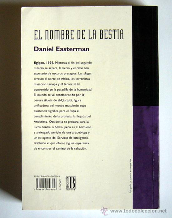 Libros de segunda mano: EL NOMBRE DE LA BESTIA - DANIEL EASTERMAN - Foto 2