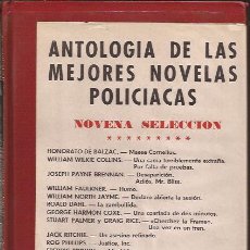 Libros de segunda mano: LIBRO-ANTOLOGIA DE NOVELA POLICIACA-9ª SELECCION-EDIC. ACERVO- BALZAC BROWN COLLINS
