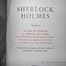 Libros de segunda mano: AGUILAR. SHERLOCK HOLMES OBRAS COMPLETAS. TOMO 1. Lote 31346983