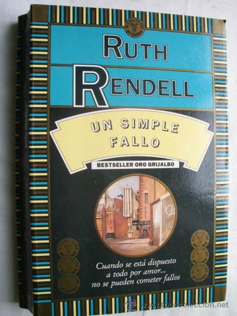 Libros de segunda mano: UN SIMPLE FALLO.  RENDELL, Ruth. 1992 - Foto 1