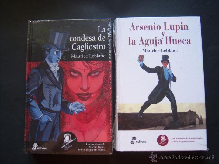 2 Arsenio Lupin Tomos Precintados La Condesa De Cagliostro Y La Aguja Hueca Por Maurice Leblanc - 