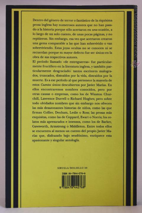 Libros de segunda mano: Cuentos &Uacute;nicos - Javier Mar&iacute;as - (1995) - Foto 2