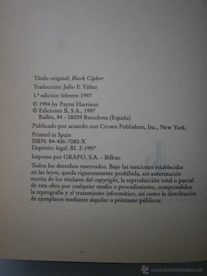 Libros de segunda mano: LA CLAVE PAYNE HARRISON EDICIONES B 1997 EC - Foto 8