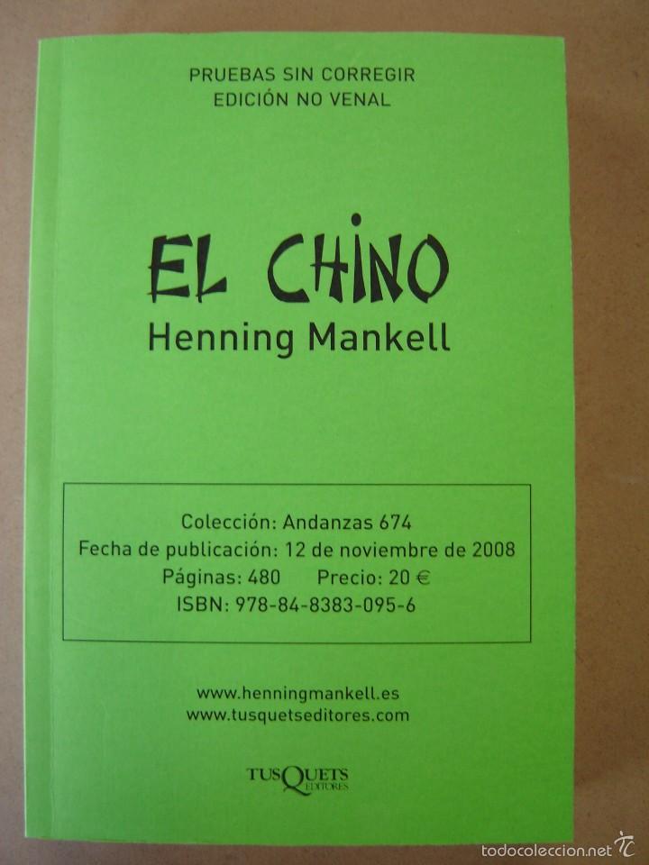 Libros de segunda mano: El chino -  Henning Mankell - Foto 1