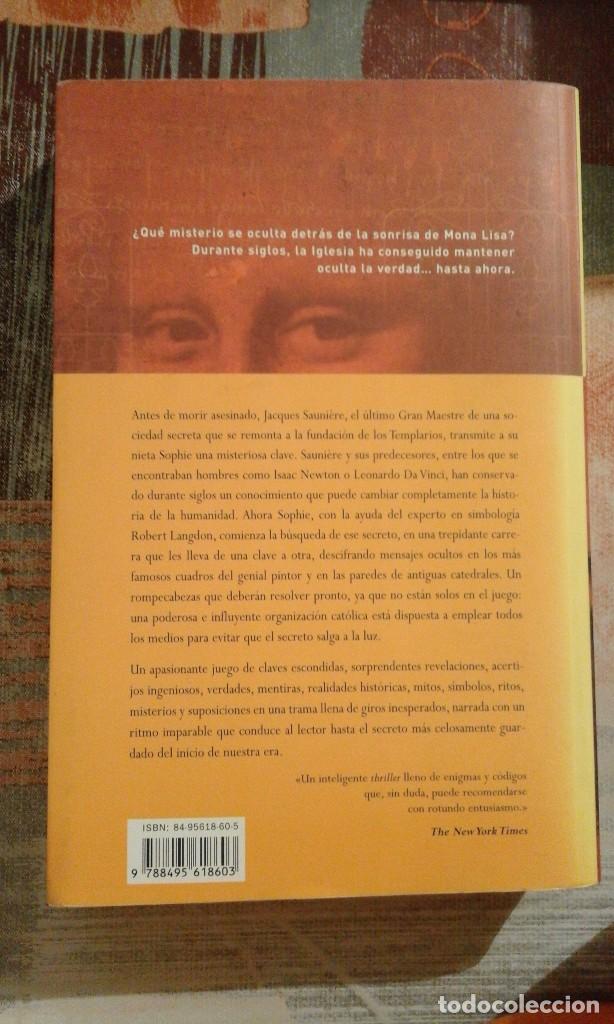Libros de segunda mano: El c&oacute;digo Da Vinci - Dan Brown - Foto 2