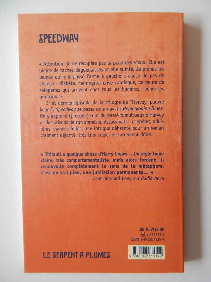 Libros de segunda mano: Speedway - Philippe Thirault, 2000 - Libro franc&eacute;s - Foto 2