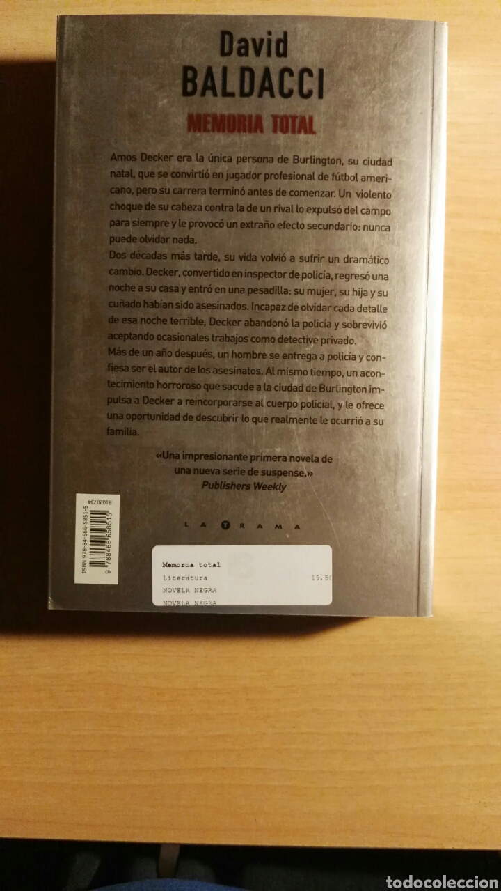 Libros de segunda mano: Memoria total - Foto 2