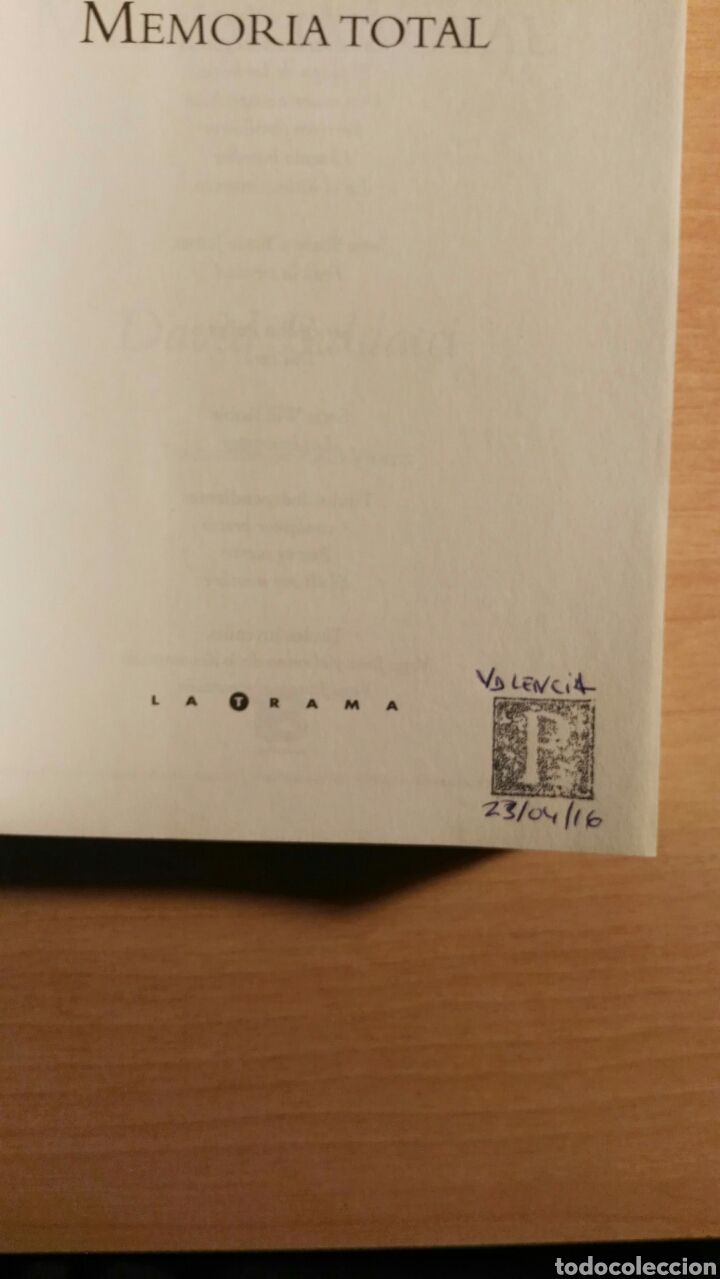 Libros de segunda mano: Memoria total - Foto 4