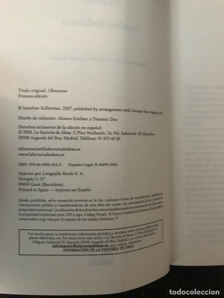 Libros de segunda mano: Obsesi&oacute;n. Jonathan Kellerman. Ed. La factor&iacute;a de ideas. - Foto 3