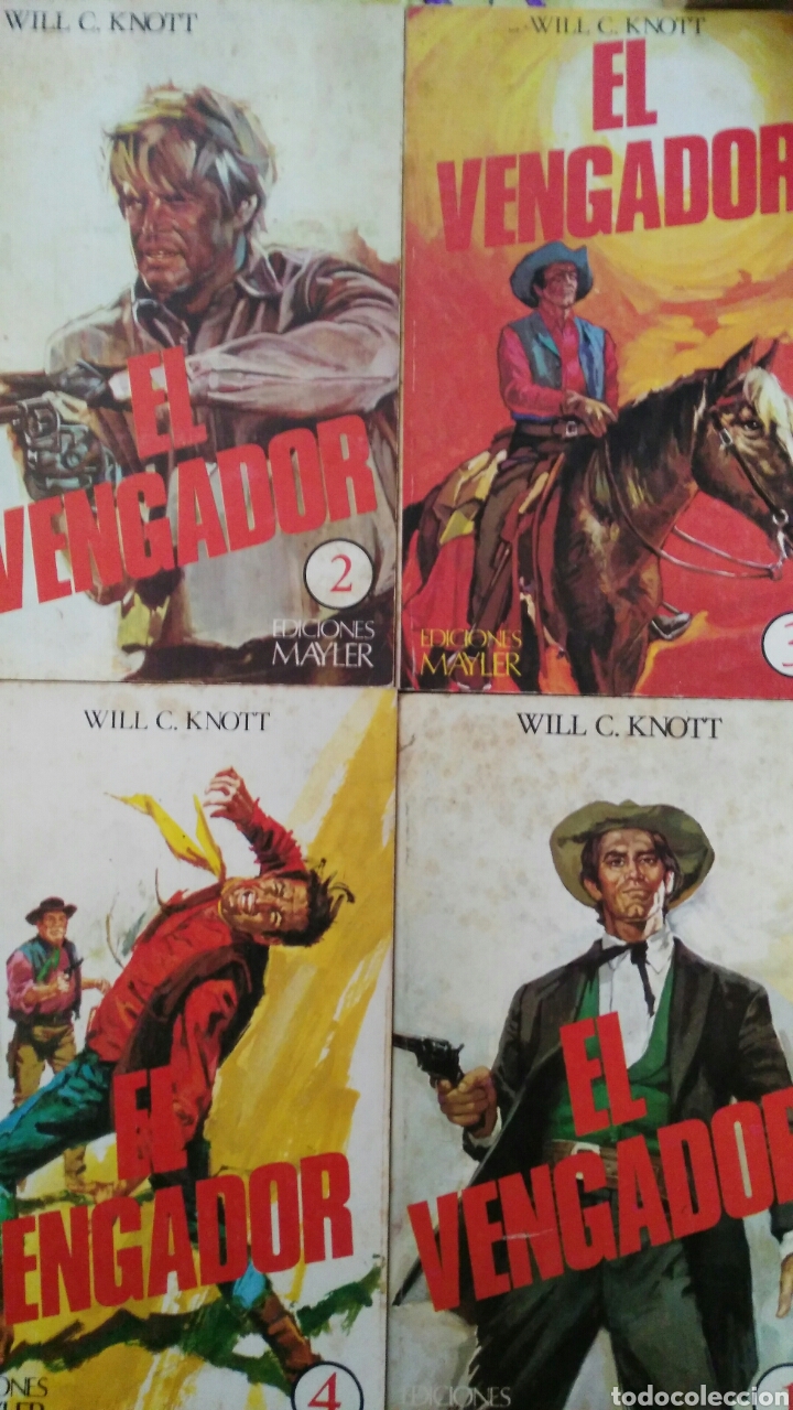 Libri di seconda mano: Will C. Knott El vengador. Lote de 4 n&uacute;meros.