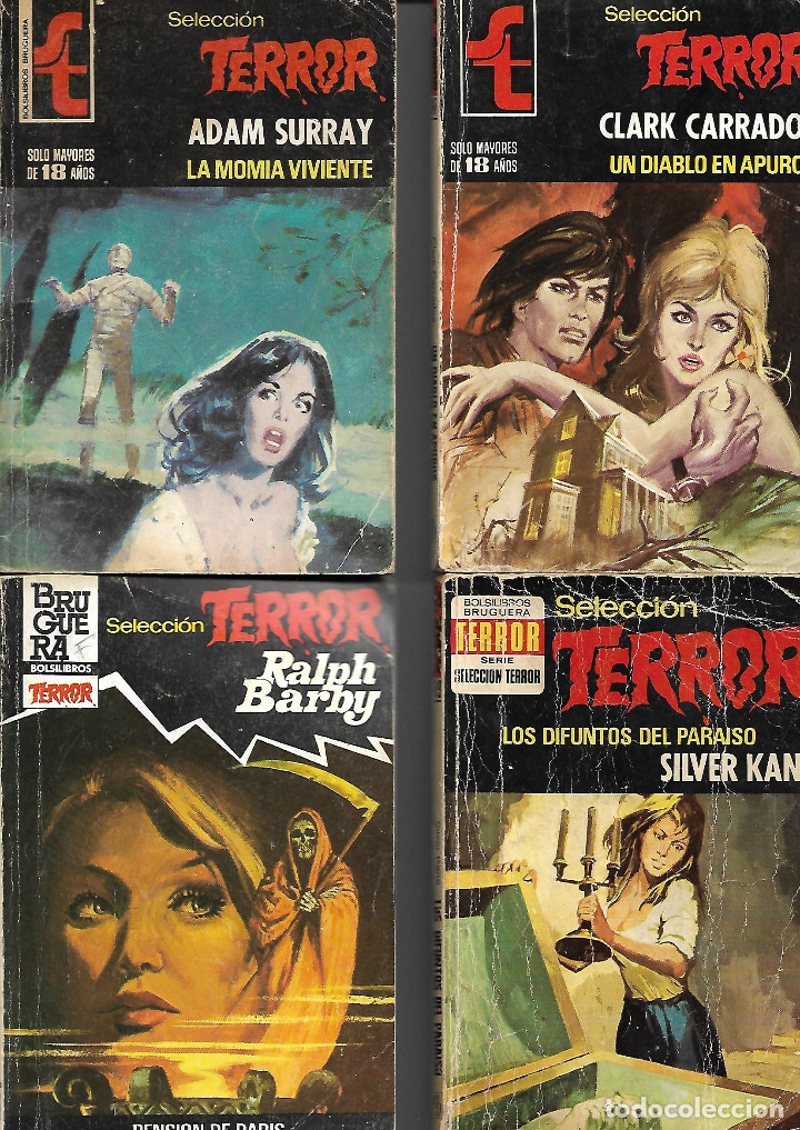Libros de segunda mano: 4 TITULOS DE seleccion terror a&ntilde;os 70/80