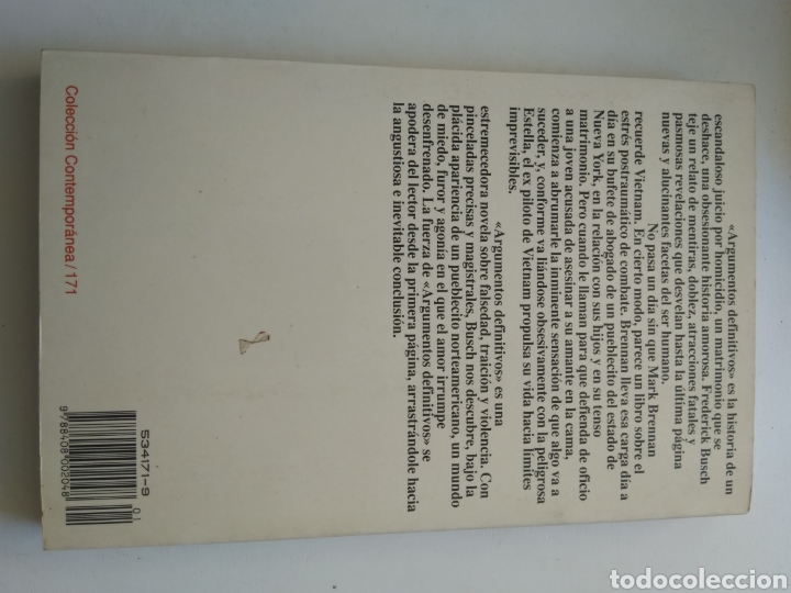 Libros de segunda mano: ARGUMENTOS DEFINITIVOS/FREDERICK BUSCH - Foto 2