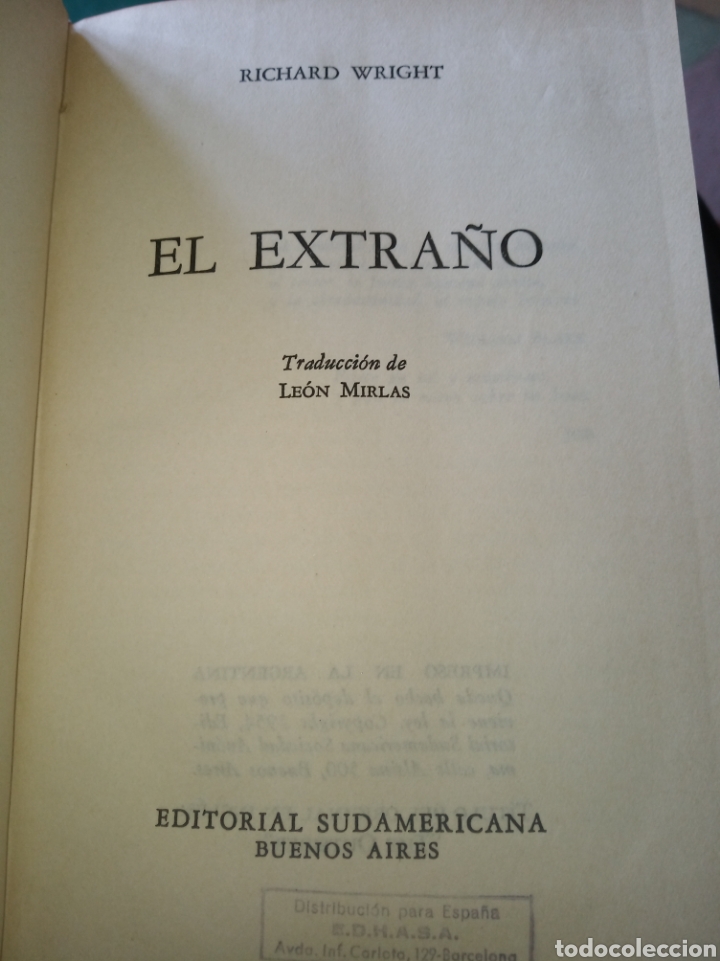 Libros de segunda mano: El extra&ntilde;o. Richard Wright - Foto 3