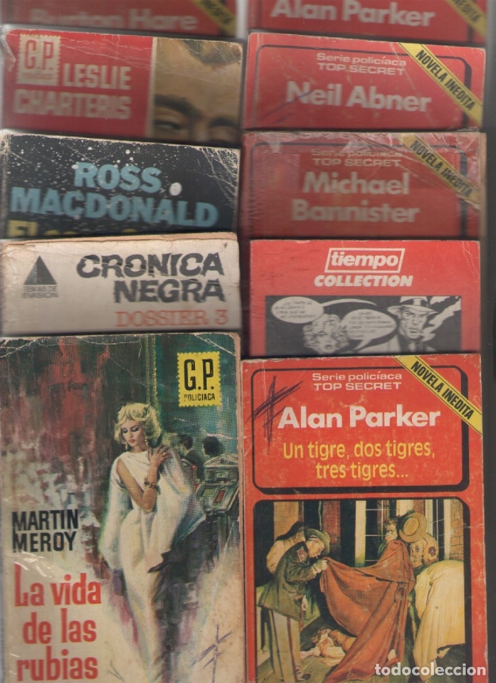 Libros de segunda mano: lote de 10 novelas policiacas,a&ntilde;o 1985 aproximado,bolsilibros,tama&ntilde;o bolsillo,variadas,5&ordm; lote