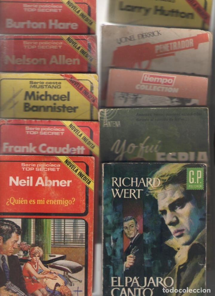 Libros de segunda mano: lote de 10 novelas policiaco,a&ntilde;o 1985 aproximado,bolsilibros,tama&ntilde;o bolsillo,variadas,22&ordm; lote