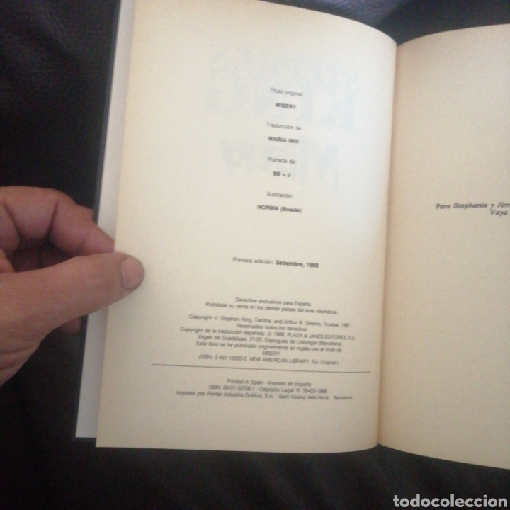 Libros de segunda mano: Misery (1a edici&oacute;n) - Foto 2