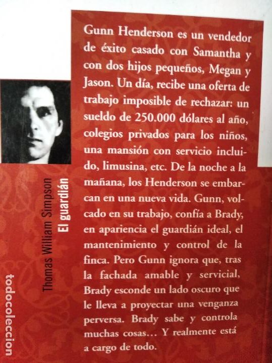 Libros de segunda mano: EL GUARDIAN, THOMAS WILLIAM SIMPSON - EDICIONES B- - Foto 2