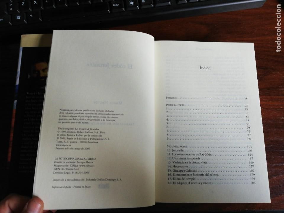 Libros de segunda mano: EL C&Oacute;DEX JERUSAL&Eacute;N. MAREK HALTER. 1&ordf; EDICI&Oacute;N, 2006 - Foto 5