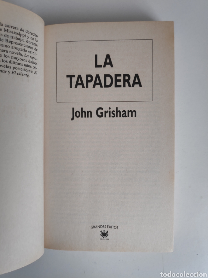 Libros de segunda mano: Libro. La Tapadera, John Grisham - Foto 3