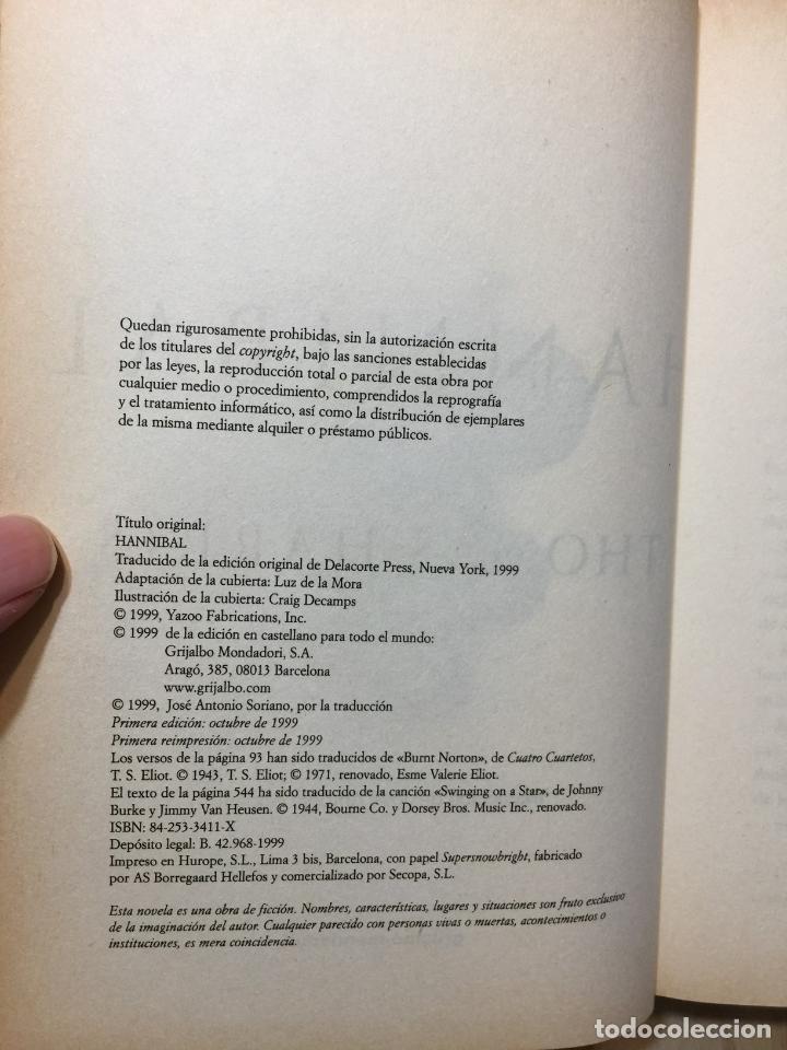 Libros de segunda mano: Hannibal - Thomas Harris - Foto 5