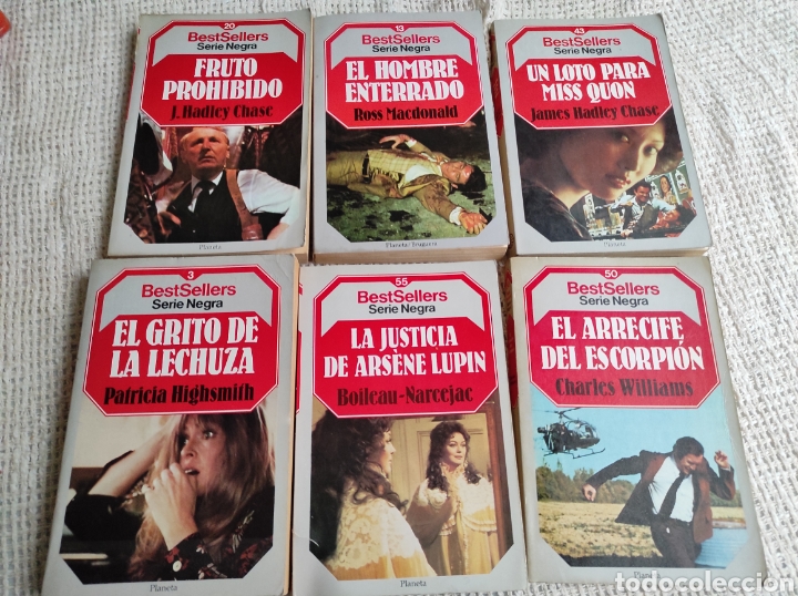 Libros de segunda mano: BESTSELLERS SERIE NEGRA - LOTE 6 EJEMPLARES