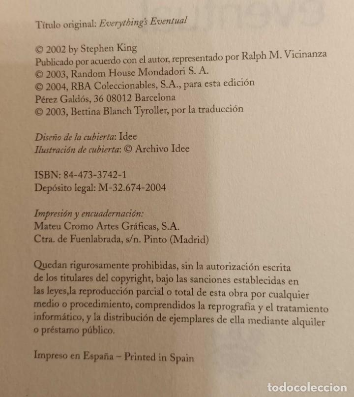 Libros de segunda mano: ❤️ Libro Todo es Eventual, Stephen King, 2004 ❤️ - Foto 4