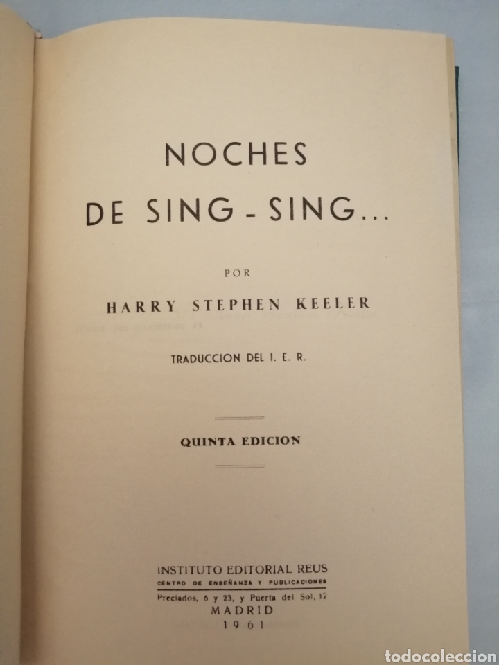 Libros de segunda mano: Noches de Sing Sing - Foto 3