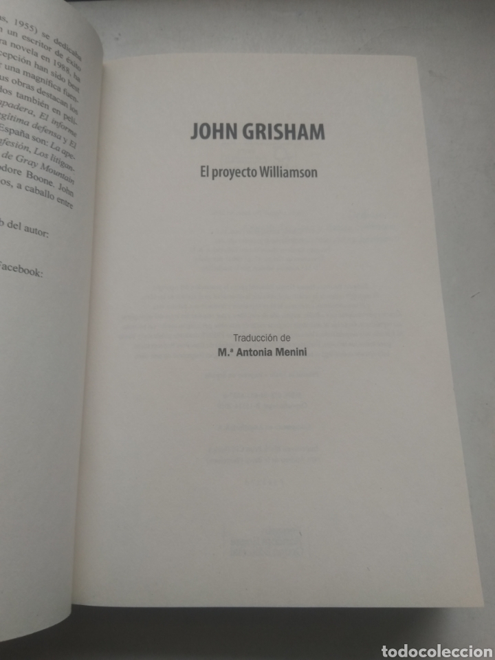Libros de segunda mano: EL PROYECTO WILLIAMSON/JOHN GRISHAM - Foto 2