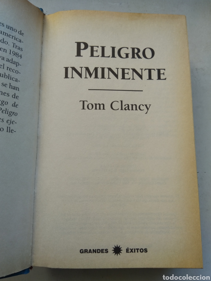 Libros de segunda mano: PELIGRO INMINENTE/TOM CLANCY - Foto 2