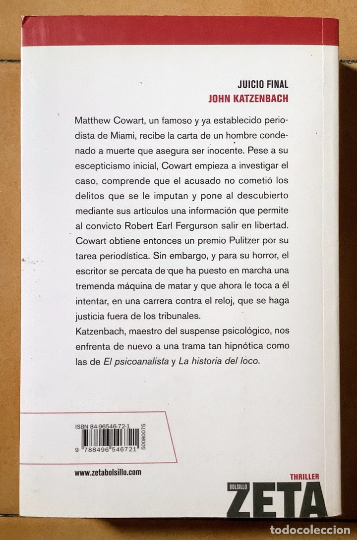 Libros de segunda mano: &ldquo;Juicio final&rdquo; de John Katzenbach - Foto 2