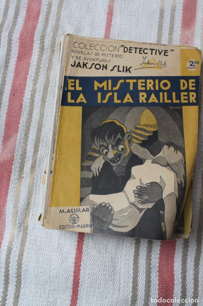 Libros de segunda mano: COLECCION DETECTIVE :EL MISTERIO DE LA ISLA RAILLER; EDGAR WALLACE ; M. AGUILAR