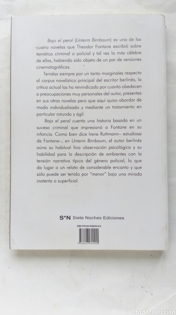 Libros de segunda mano: Bajo el peral. Theodor Fontane. - Foto 2