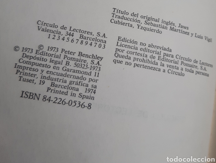 Libros de segunda mano: Tibur&oacute;n. Peter Benchley - Foto 3
