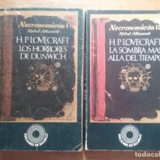 Libros de segunda mano: NECRONOMICON, H P LOVECRAFT, LOS HORRORES DE DUNWICH, LA SOMBRA MAS ALLA DEL TIEMPO, BARRAL, 1976. Lote 296743558