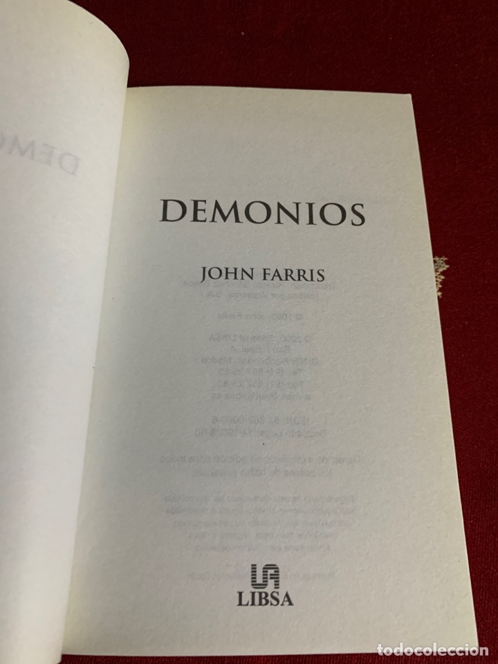 Libros de segunda mano: Demonios. John Farris. Editorial Lipsa. - Foto 3