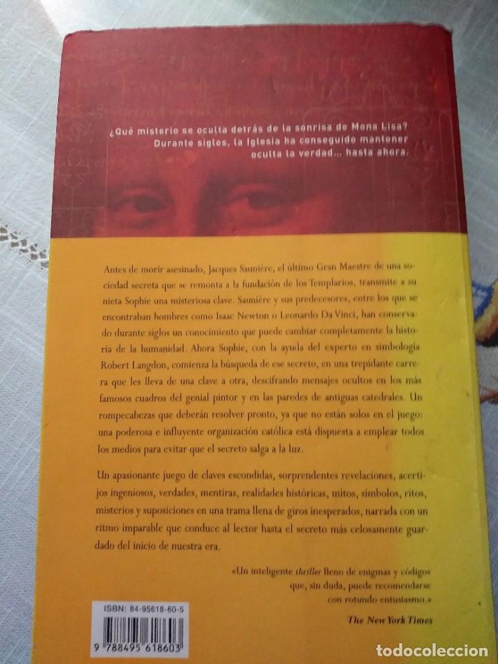 Libros de segunda mano: &rdquo;EL C&Oacute;DIGO DA VINCI&rdquo;, DAN BROWN - Foto 2