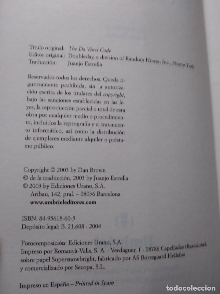 Libros de segunda mano: &rdquo;EL C&Oacute;DIGO DA VINCI&rdquo;, DAN BROWN - Foto 6