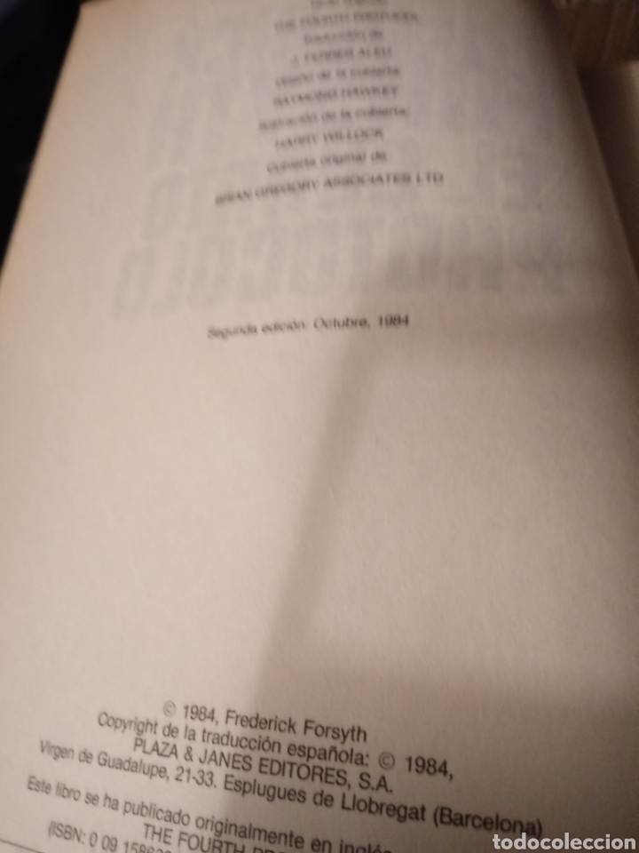 Libros de segunda mano: El Cuarto Protocolo de Frederick Forsyth - Foto 4