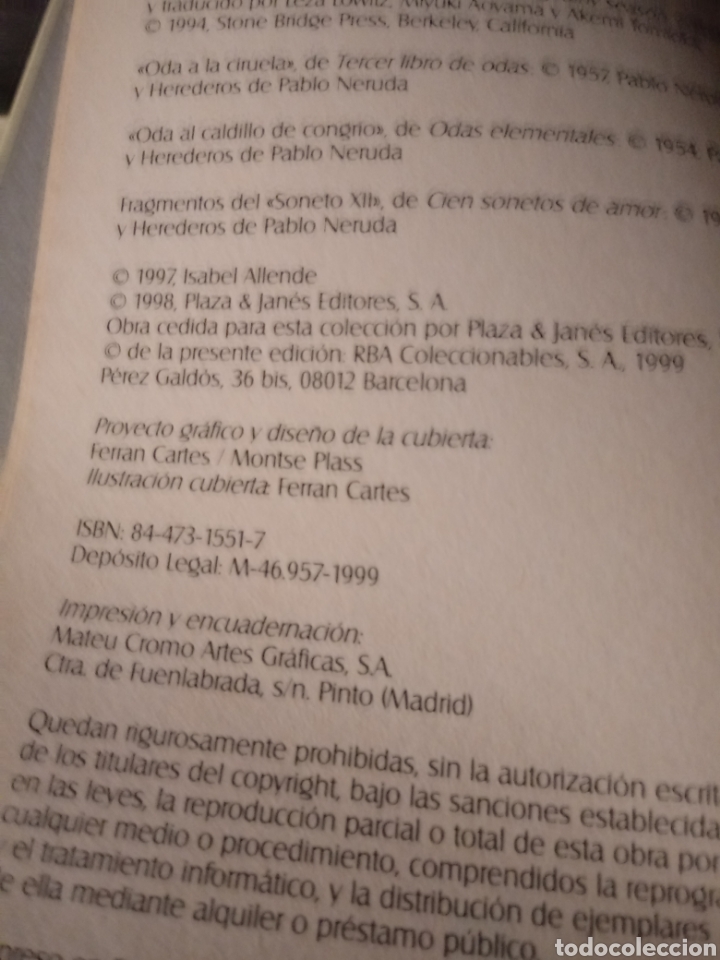 Libros de segunda mano: Afrodita de Isabel Allende - Foto 4