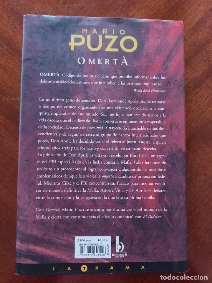 Libros de segunda mano: Omert&agrave; de Mario Puzo - Foto 2
