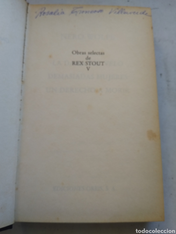 Libros de segunda mano: LA DAMA DEL VELO/REX STOUT - Foto 3